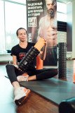 Цилиндр массажный 33 x 14 см черный двойной