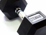 Гантель 27,5 кг гексагональная ZSO обрезиненная