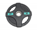 Диск олимпийский обрезиненный черный с двумя хватами 10 кг Original Fit.Tools ф50 мм