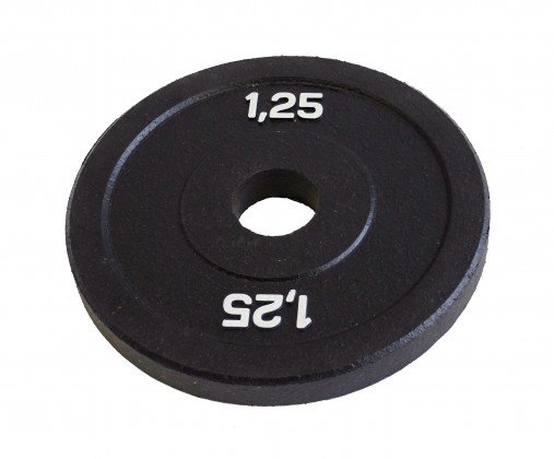 Диск бамперный 1,25 кг (черный) Original Fit.Tools олимпийский ф50 мм для кроссфита