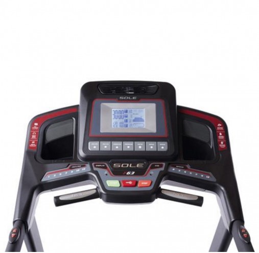 Дисплей показывает скорость, наклон, время, расстояние, истраченные калории, пульс и темп. Консоль имеет встроенные динамики с возможностью подключения MP3-плеера.